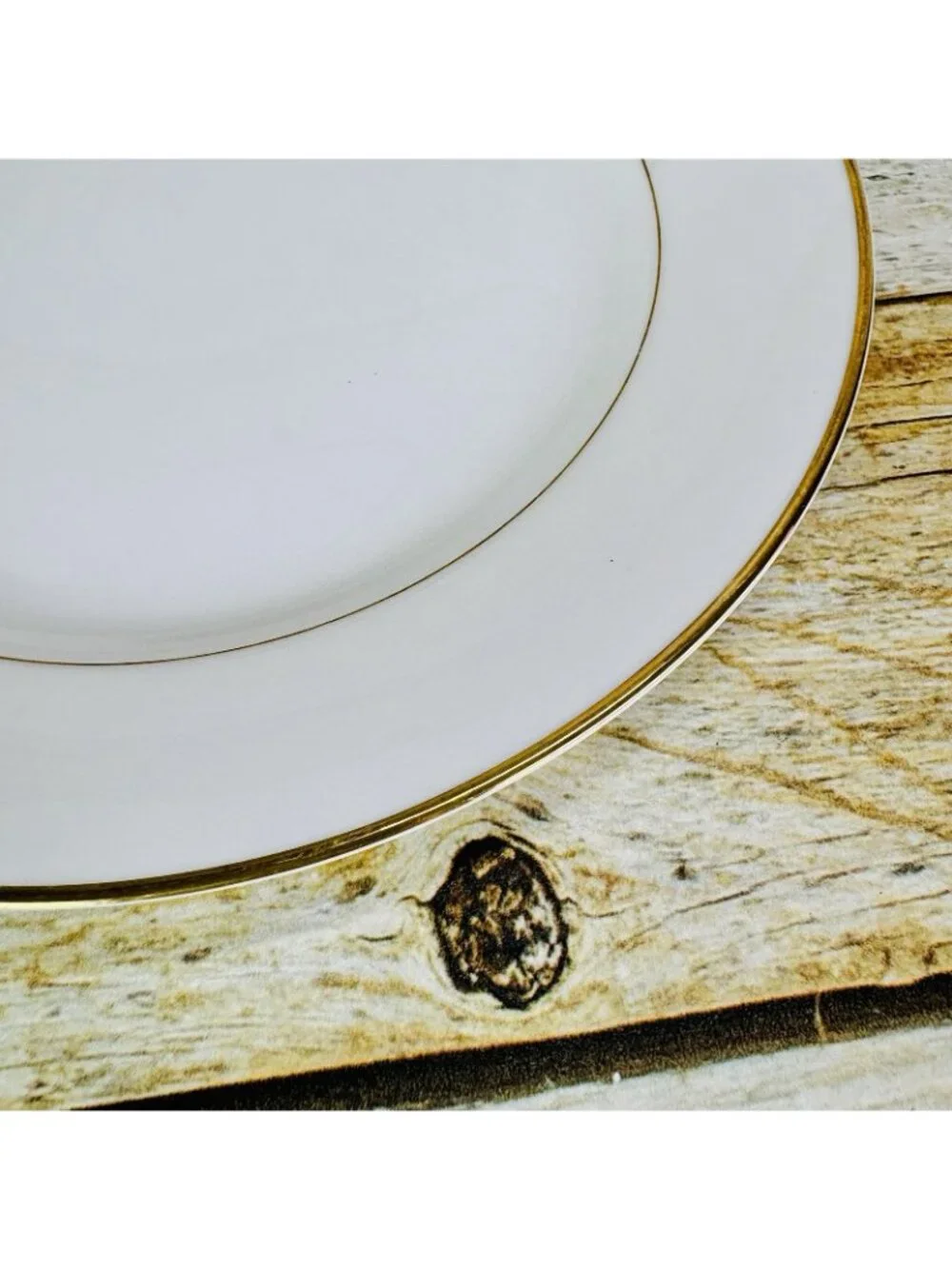 Vintage Noritake DAWN White Gold Verge Japan Porcelain Lunch Salad Plates Set 4